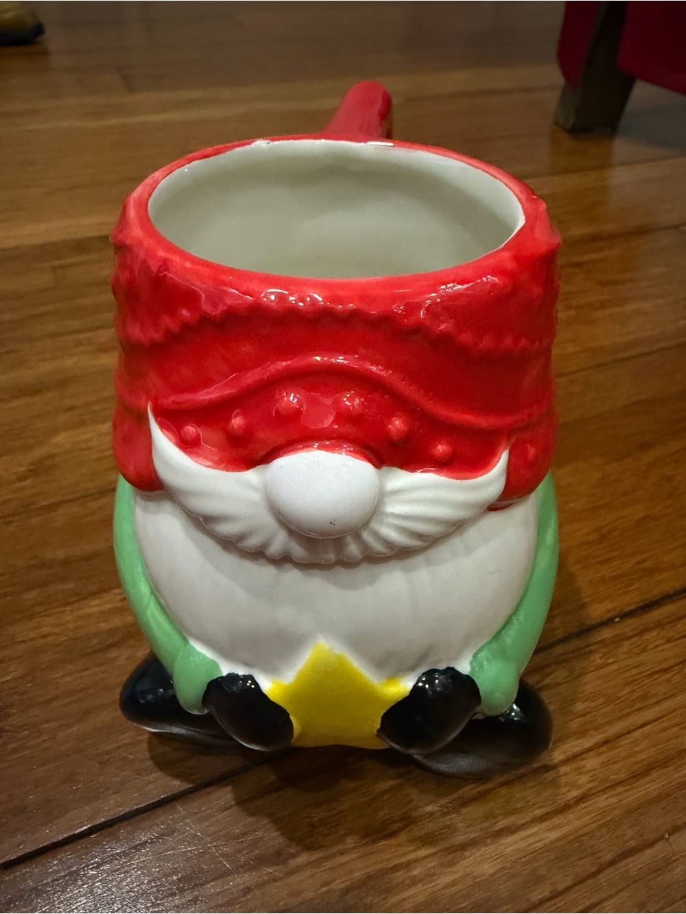 Ceramic Gnome Mug - Red Hat, Green Coat